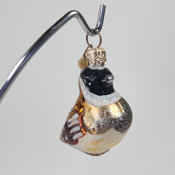 Dept 56 Blown Glass Bird Glitter Christmas Ornament Czech Republic - Picture 4 of 8